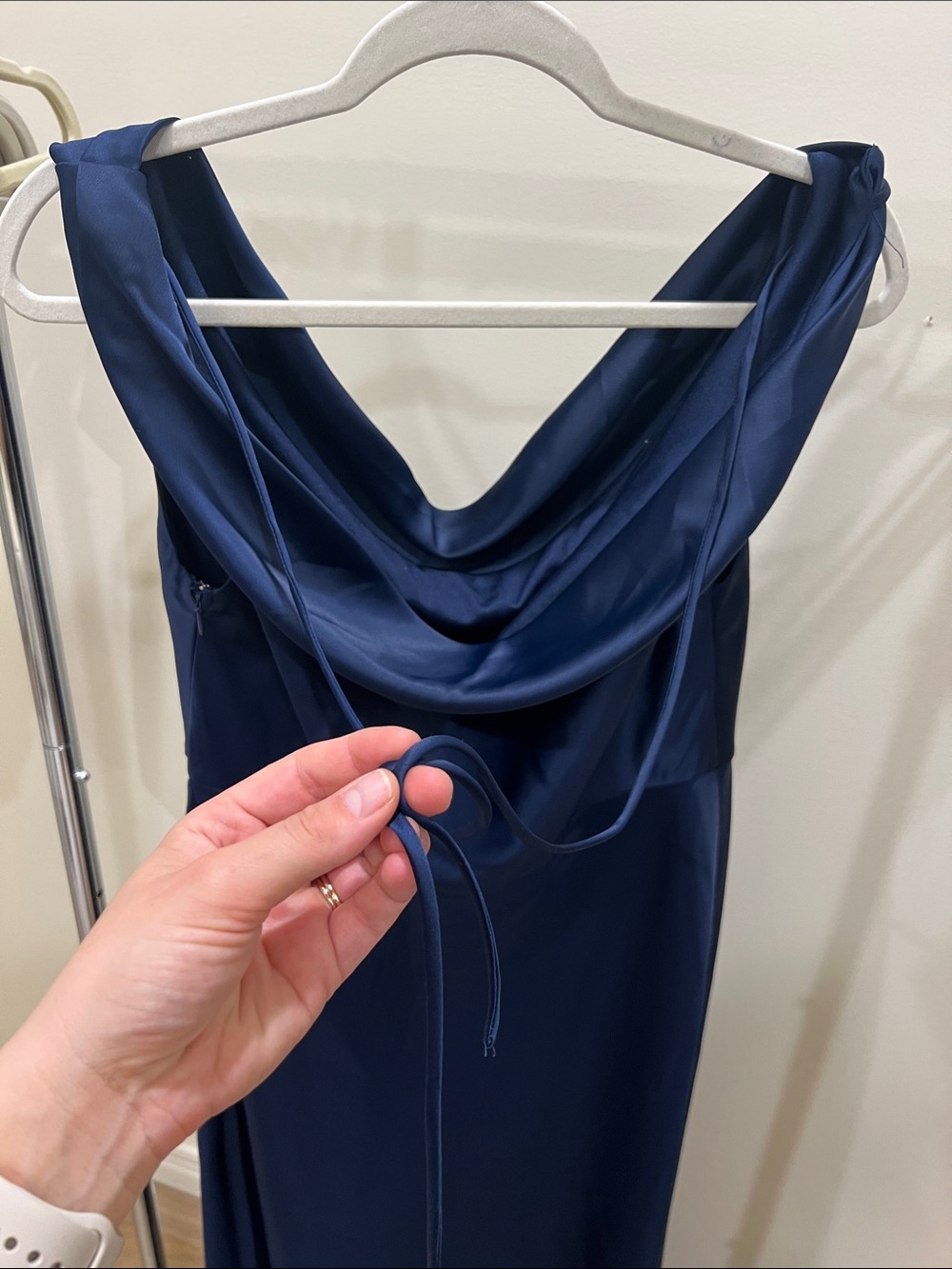 Joie Navy Cowl Neck Maxi Dress - Picture 4 of 5
